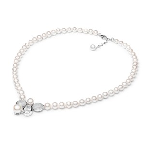 Colier cu perle naturale si argint DiAmanti L192-30-G (Argint 925‰ 7,7 g.)